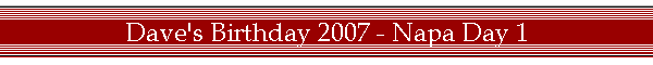 Dave's Birthday 2007 - Napa Day 1